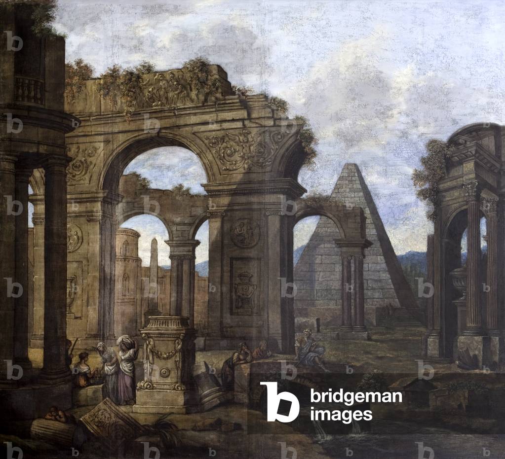 Capriccio: Antique Ruins with a Pyramid