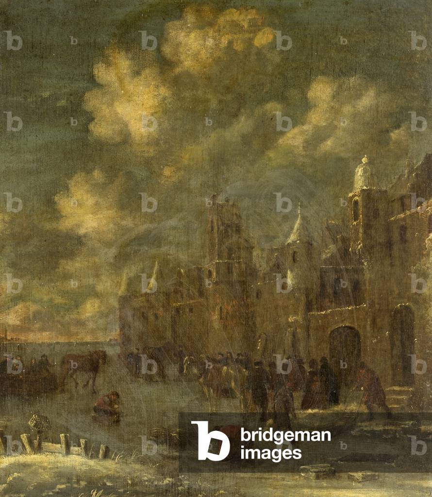 A Winter Landscape with Figures Skating