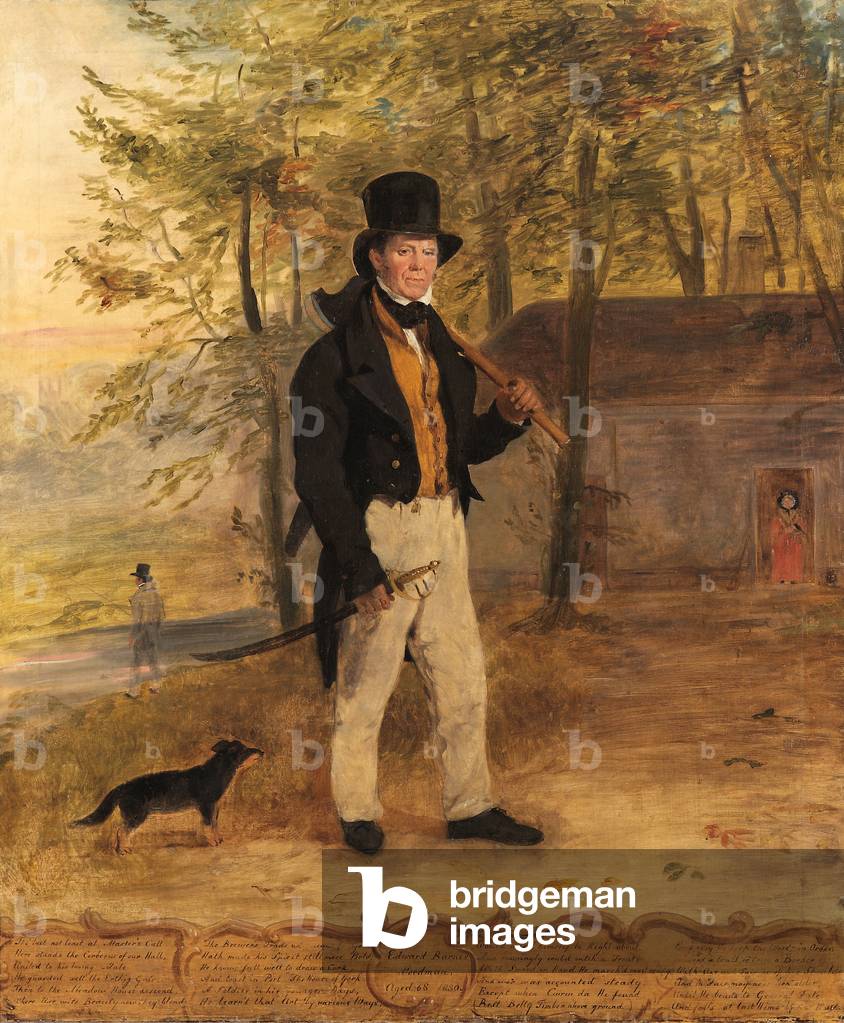 Edward Barnes, Woodman (oil on canvas)