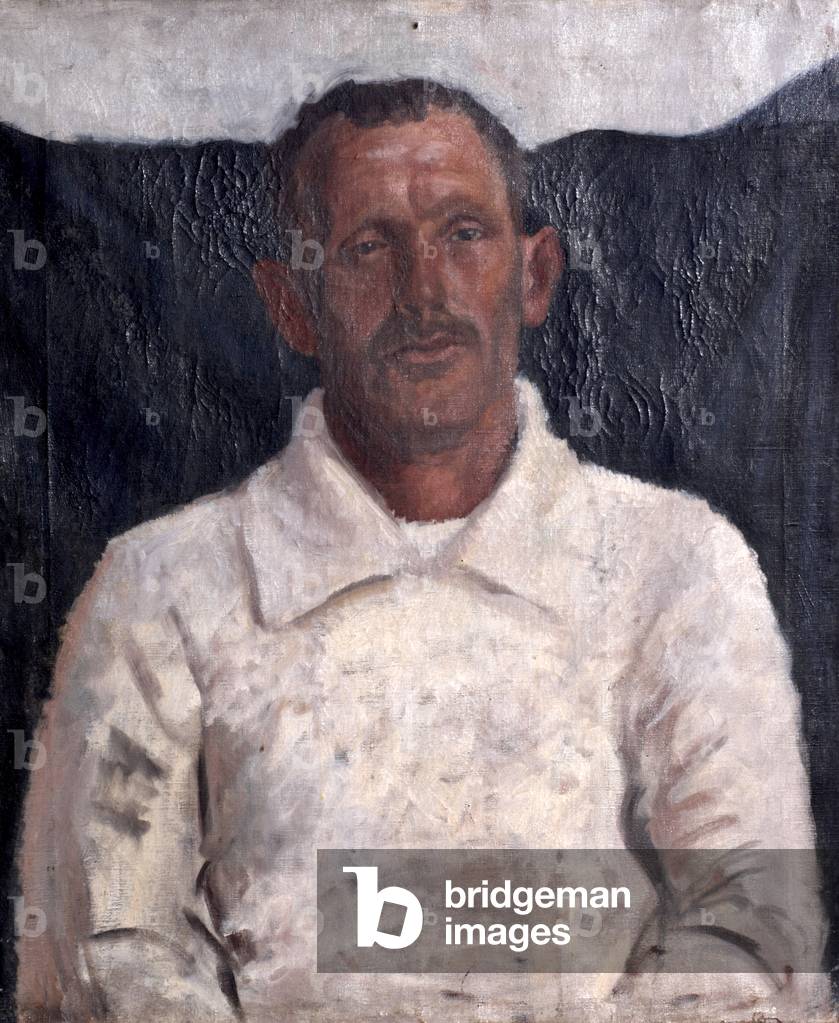 A St Ives Fisherman (from a set of six portraits) (unfinished), c.1940 (oil on canvas)