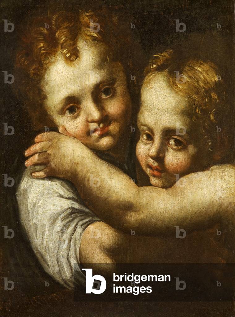 Two Children Embracing