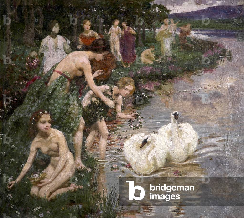 'Sweet Thames! Run Softly' scene from Edmund Spenser's 'Prothalamion' (1596), c.1900 (oil on canvas)