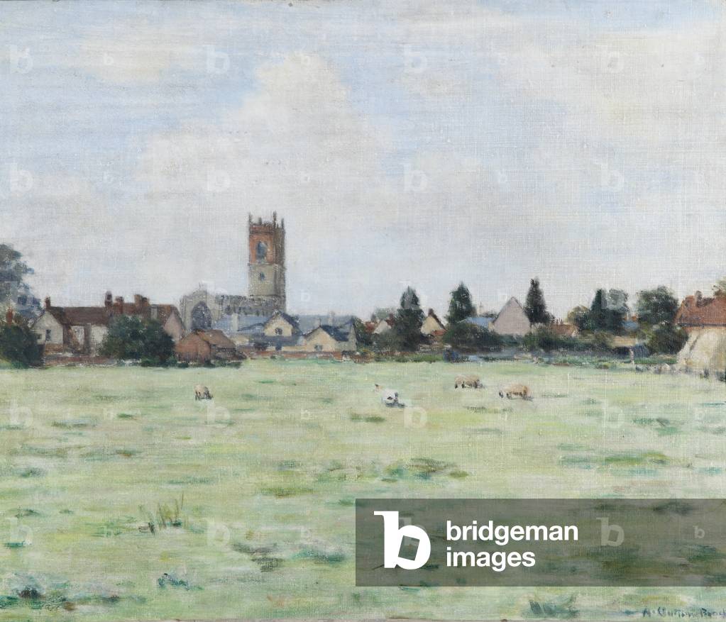 Nayland Village, Suffolk (oil on canvas)