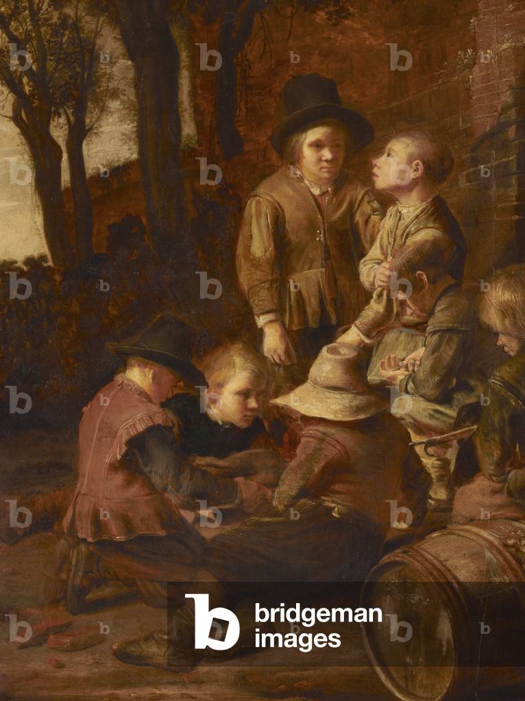 Beggar Boys (oil on panel)