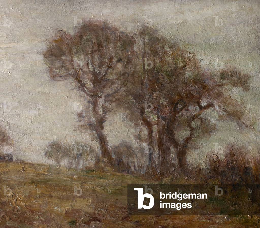 Trees in Winter (oil on canvas)