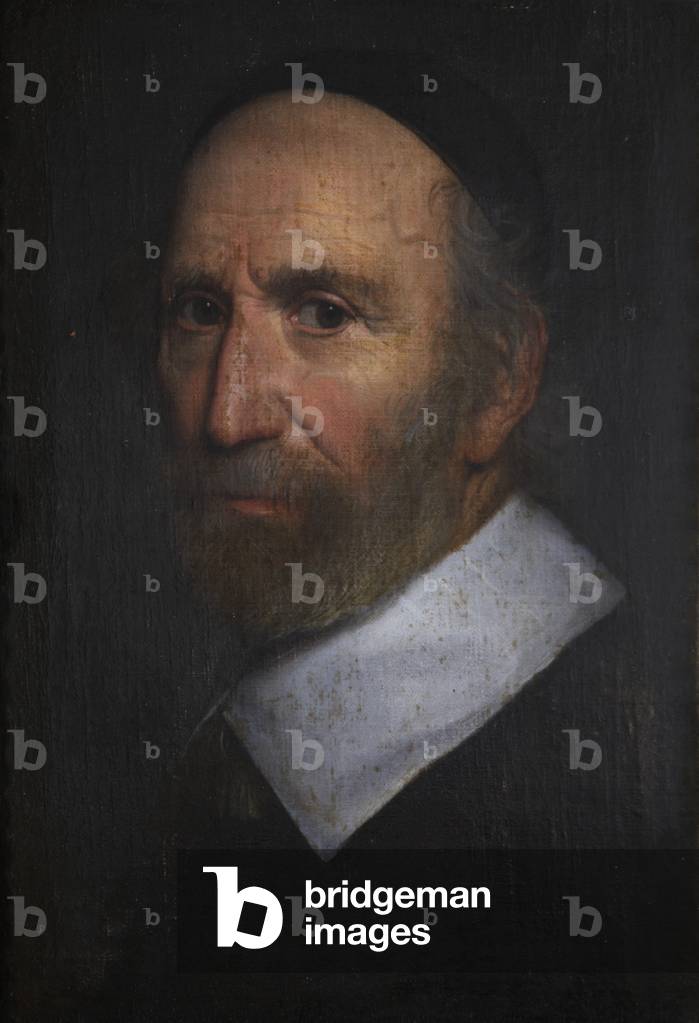 A cleric in a plain white collar and black skull-cap, c.1650-60 (oil on canvas)