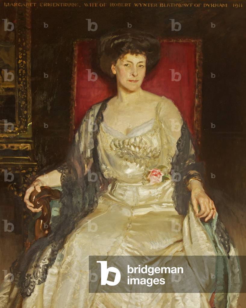 Margaret Ermintrude Chandos-Pole-Gell, Mrs Robert Wynter Blathwayt, 1911 (oil on canvas)