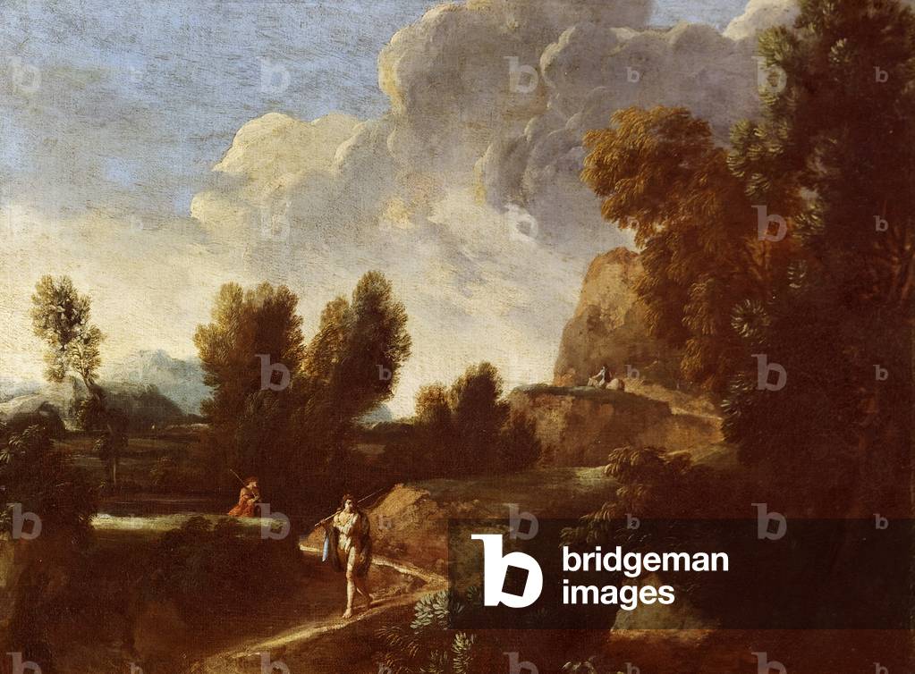 A Rough Landscape with Figures on a Zig-Zag Path