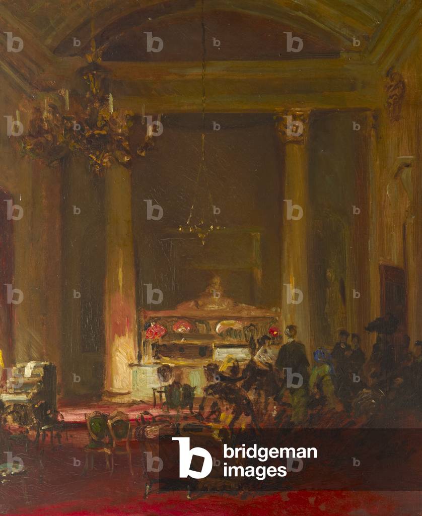 The Saloon Bar at the Theatre Royal, Drury Lane (oil on canvas)