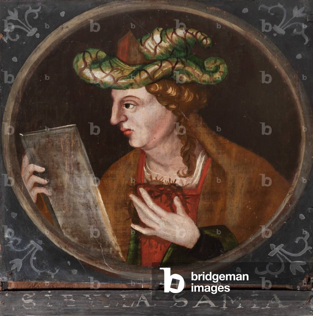 The Samian Sibyl holding a Crown of Thorns