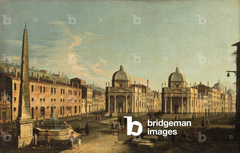 Piazza del Popolo, Rome (oil on canvas)