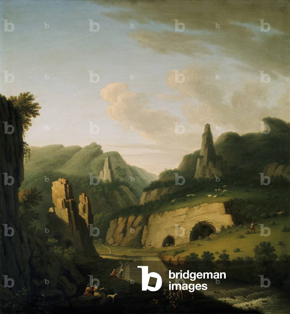 A View of the Peak: the Dove Holes (oil on canvas)