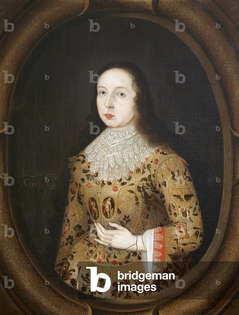An Unknown Lady in a Richly Decorated Dress, possibly Amy Seymour, Mrs Edmund Parker (1597 - 1639)