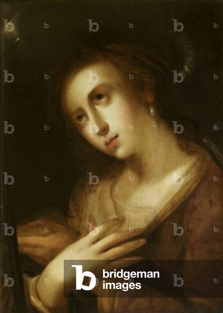 Head of the Magdalen adoring the Cross