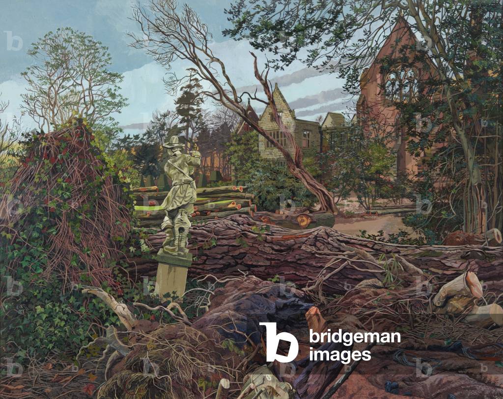 After the Hurricane, Nymans, West Sussex, 1988 (acrylic on canvas)