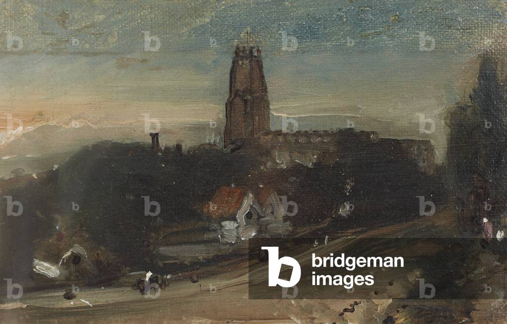 Summer Evening, Stoke-by-Nayland, Suffolk (oil on canvas)