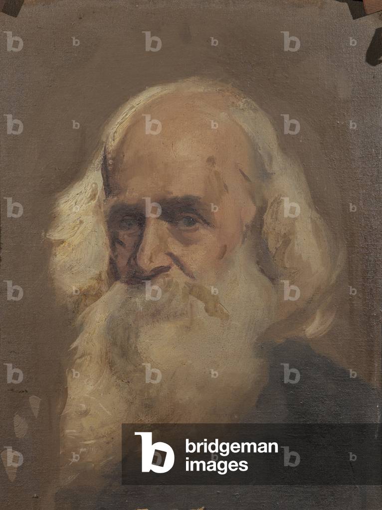 An Unknown Old Man (verso) (oil on canvas)