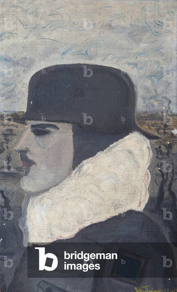 A Man in a Fur-collared Coat, ?Douglas Fitzpatrick (1906- 1986)
