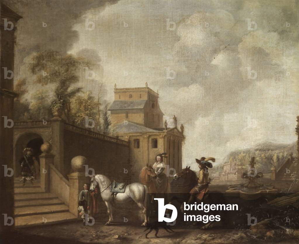 Riders outside a Country House