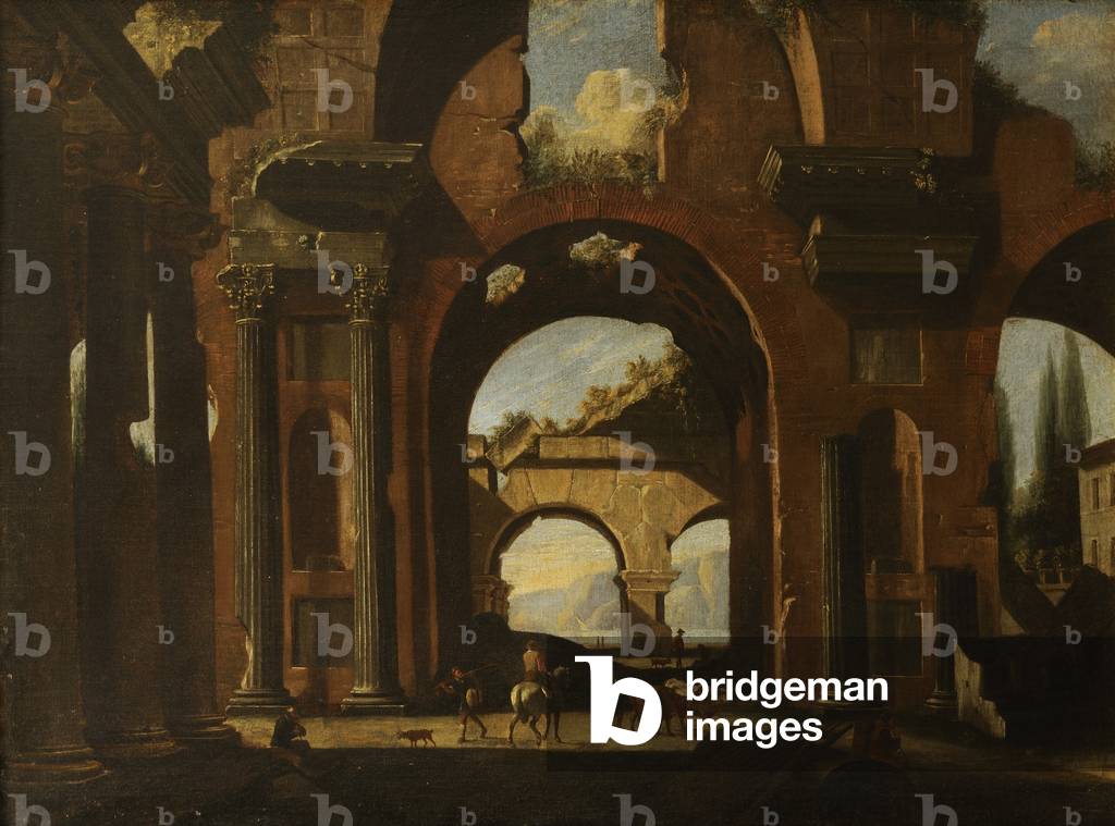 Classical Ruins and Figures