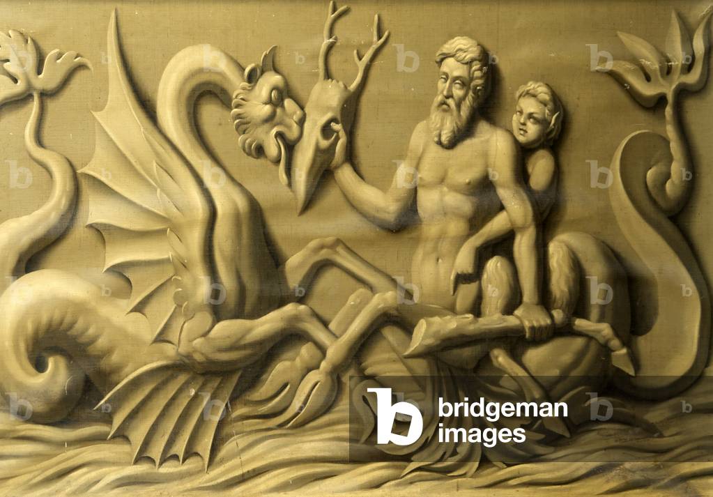 Dado of Mermen, Putti, Seahorses, and Sea Monsters