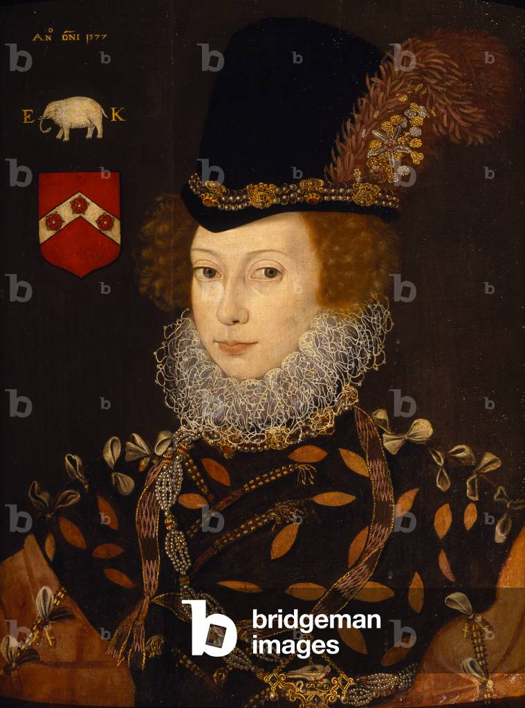 Elizabeth Knollys, Lady Layton, 1577 (oil on panel)