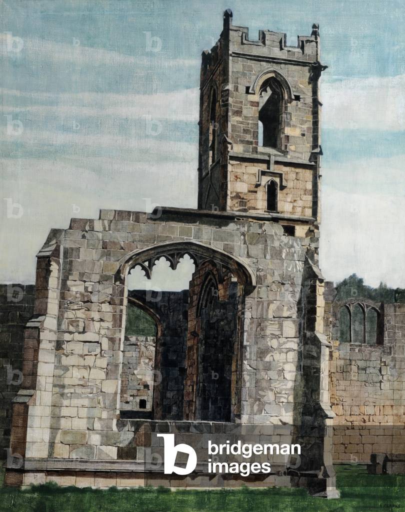 Mount Grace Priory, North Yorkshire (oil on canvas)