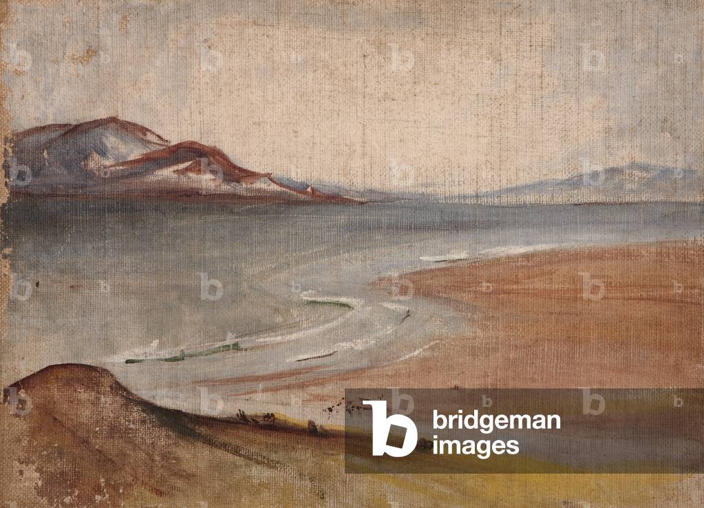 Seaside Coastal Scene (oil on canvas board)