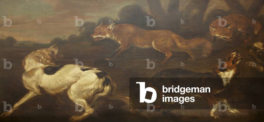 Hounds in Combat with a Pair of Foxes