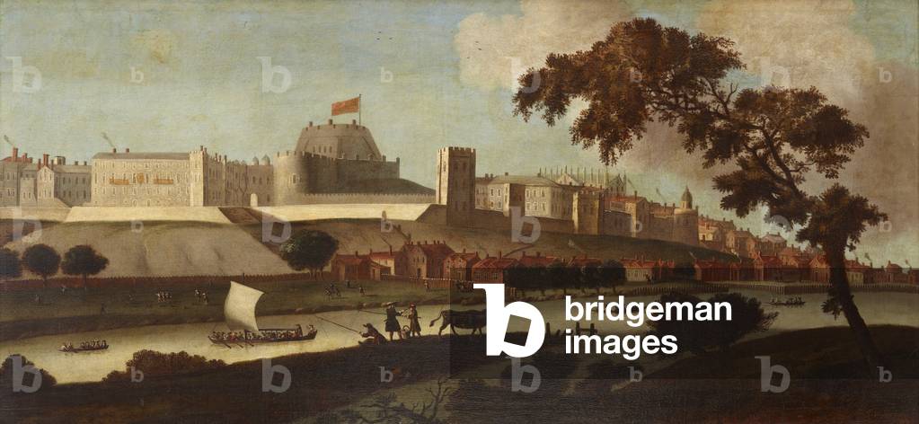 View of Windsor Castle from the River, as it was in the Reign of King James I