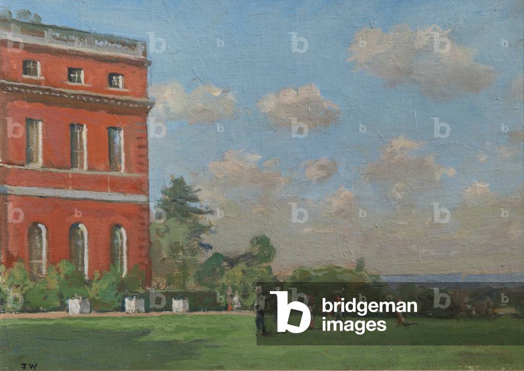The East Front Clandon Park, 1987 (oil on panel)