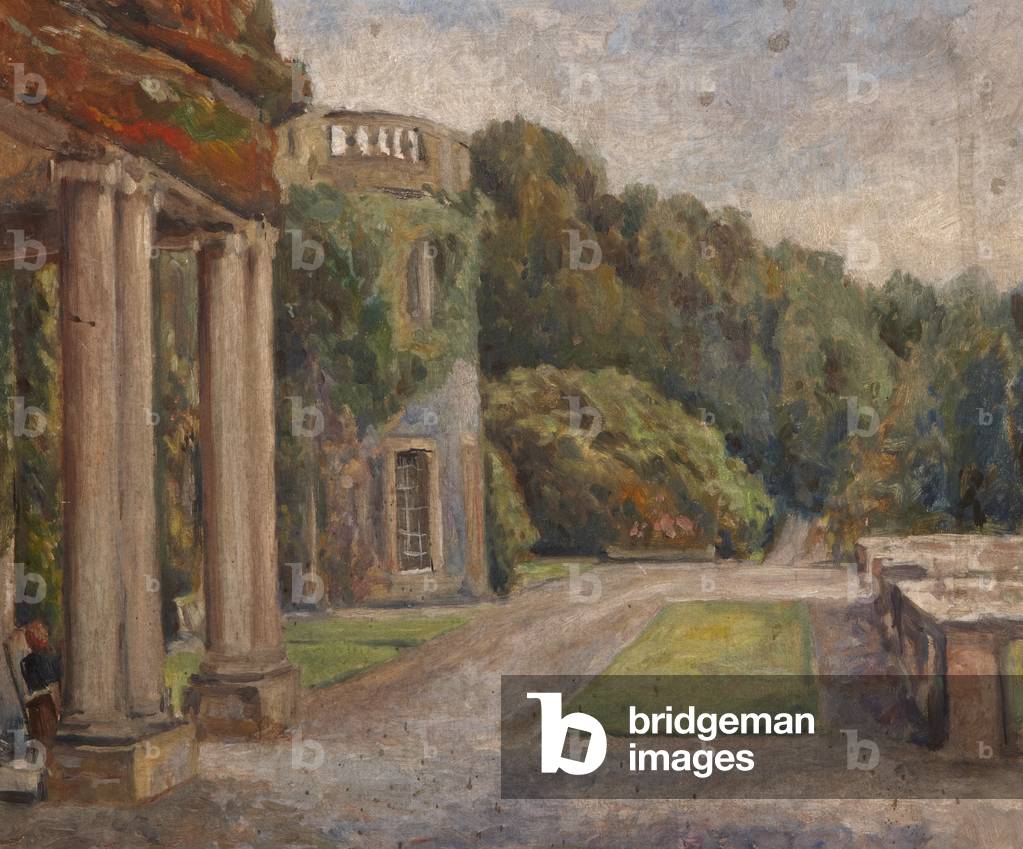 The South Terrace at Mount Stewart (oil on canvas board)