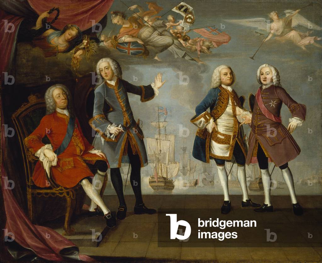 An Allegorical Portrait Group commemorating the Victory at Quiberon Bay in 1759