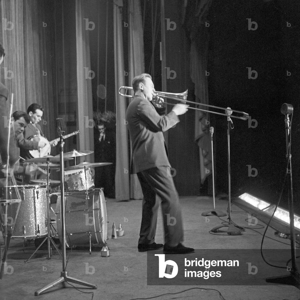 Chris Barber Band performing at Hamburg, Germany 1950s