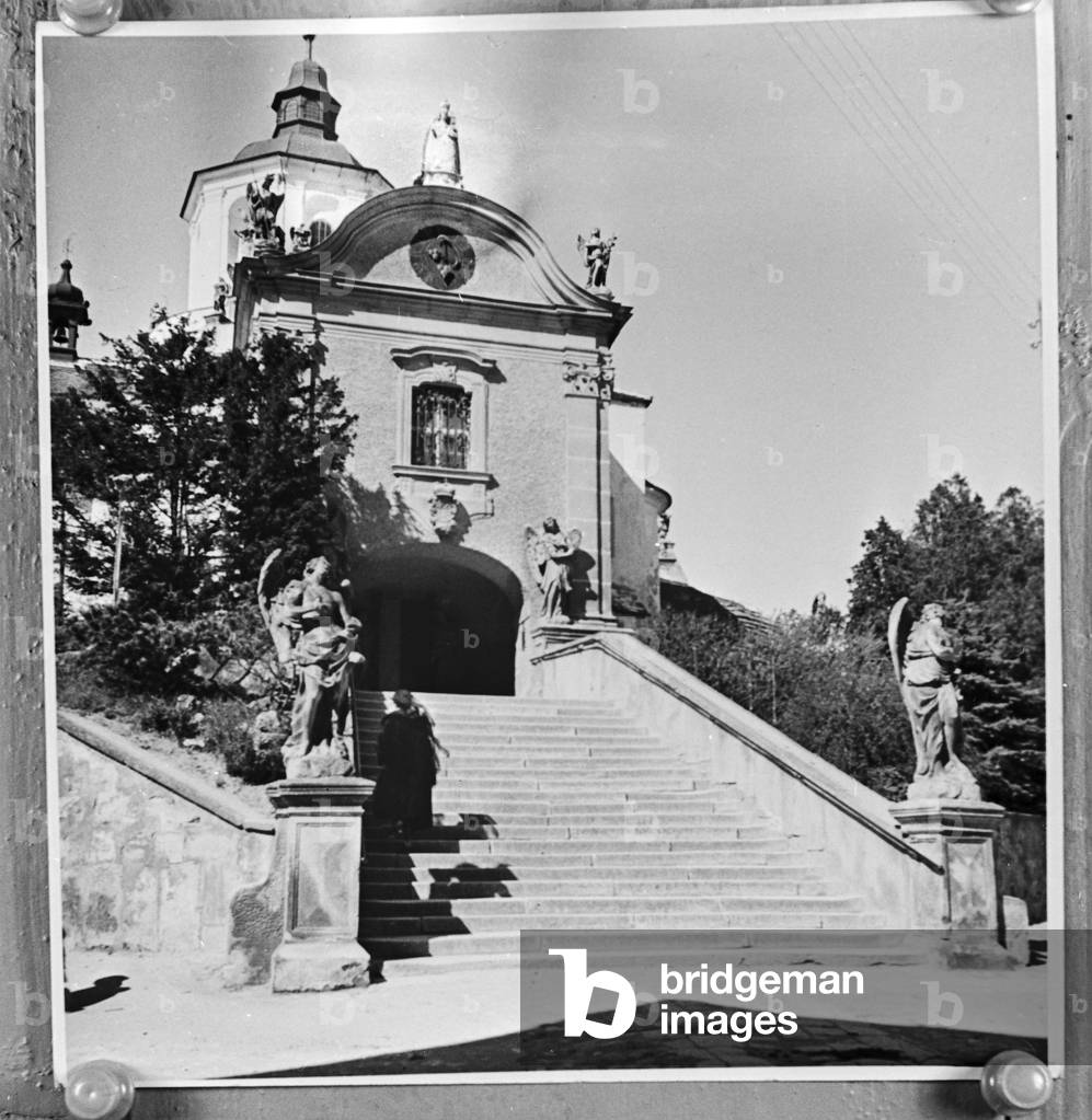 Artwork of an elder photograph, Germany 1930s (b/w photo)