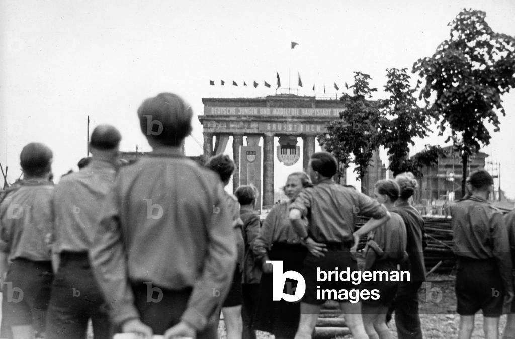 1st of May rally of FDJ youth organizsation at East Berlin, GDR 1950s