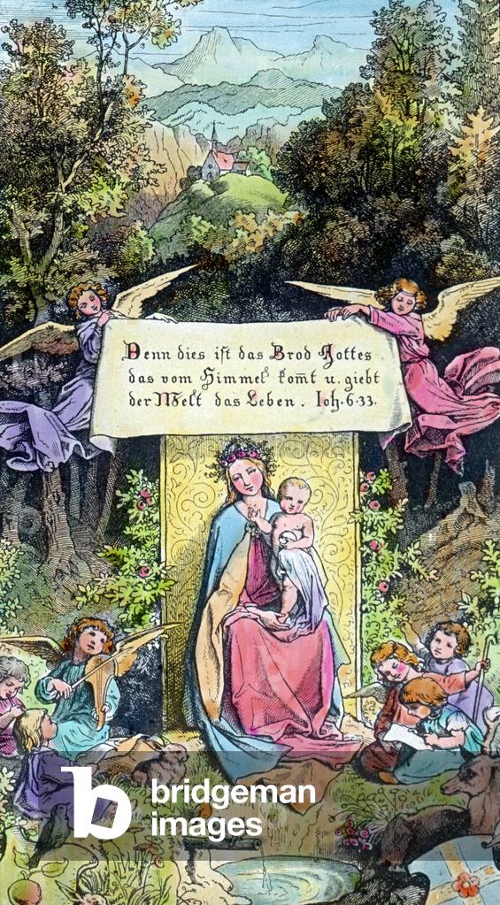 Engraving depicting God's bread, Germany 1920s