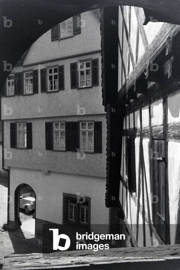 A trip to Hirsau, Black Forest, Germany 1930s (b/w photo)