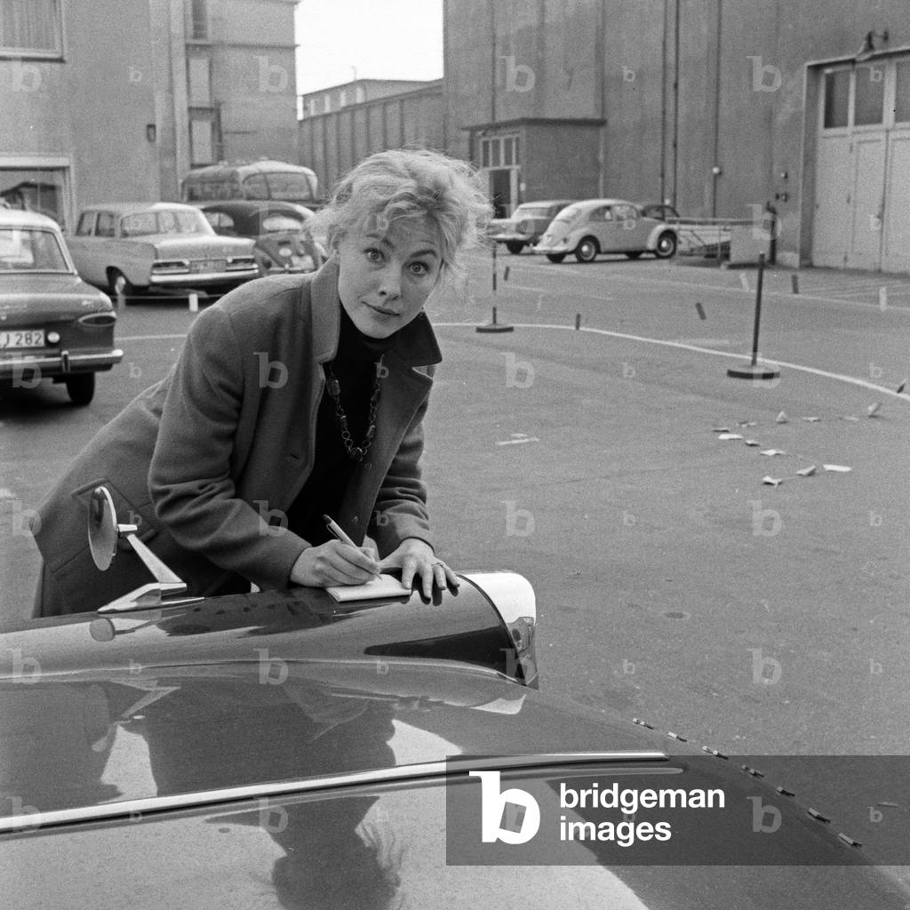 Norwegian actress Lise Fjeldstat at Hamburg, Germany 1960s