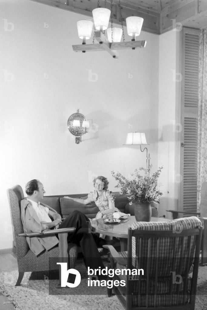 The Austrian actress on her holidays, Germany 1930s (b/w photo)