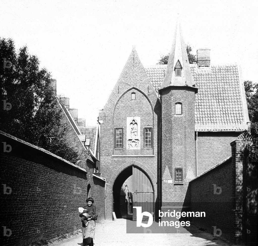 The entrance to the Beguine quarter at Ghent in Belgium