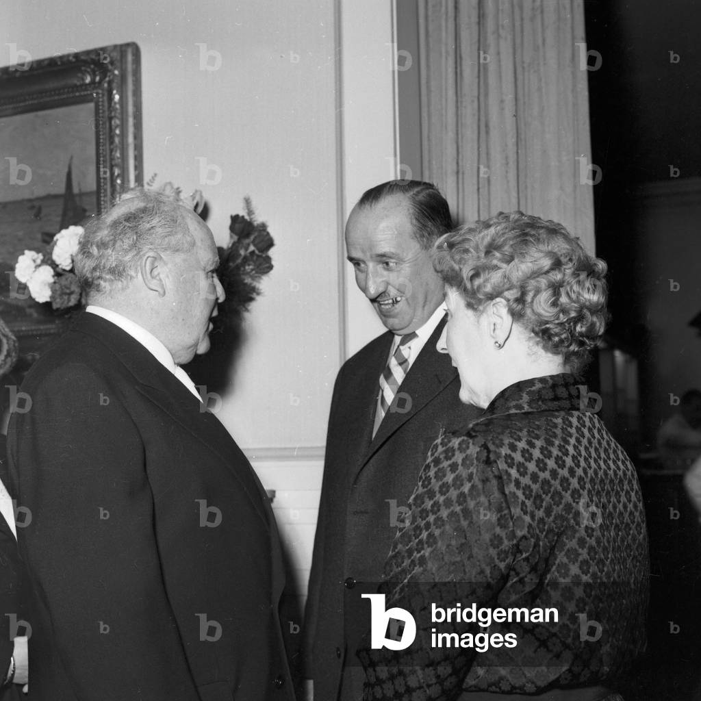 Festive evening event at Wolfgang Krueger Verlag publishing house in Hamburg, Germany 1960s