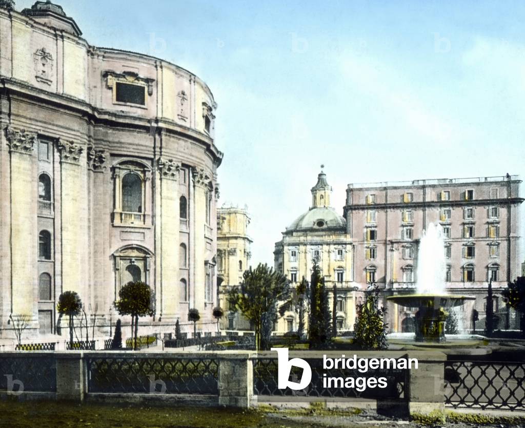 Buildings of Vatican City at Rome, Italy 1920s