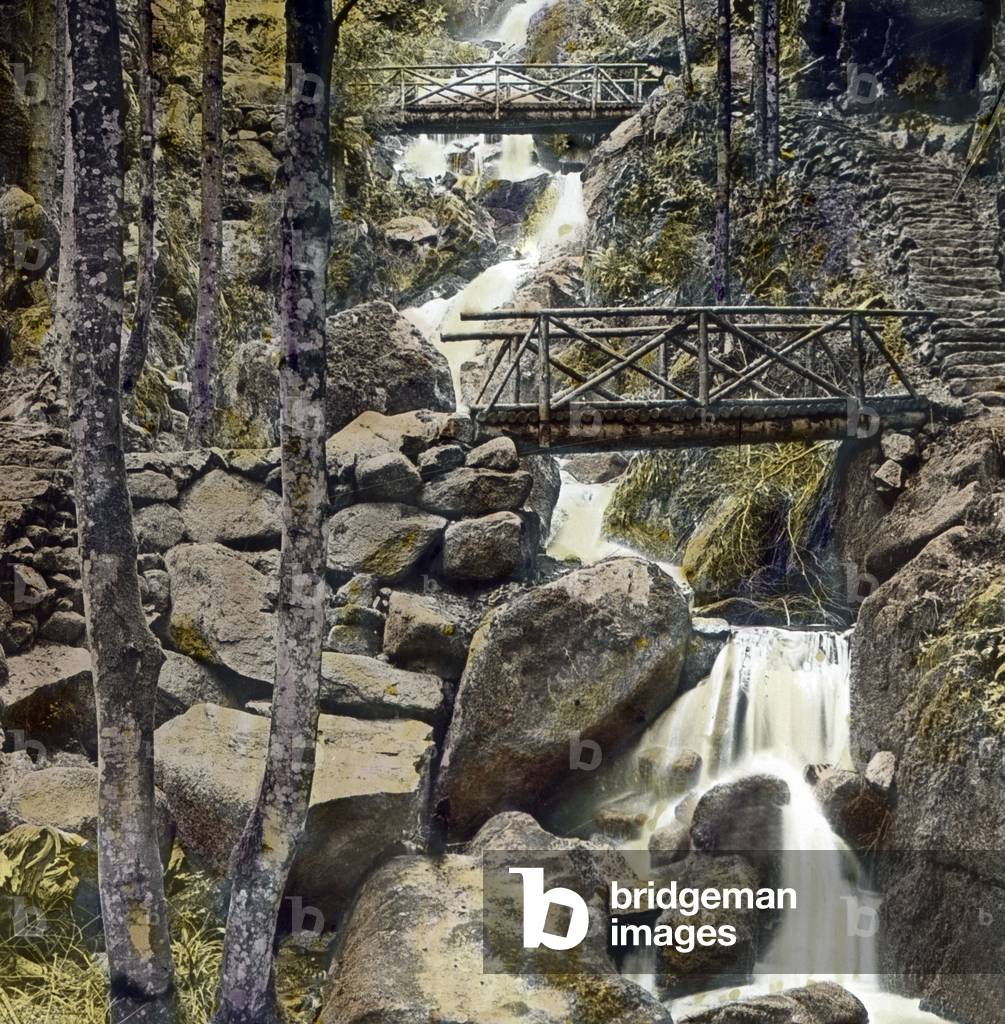 The cascades of the Gertelbach Canyon in the Black Forest