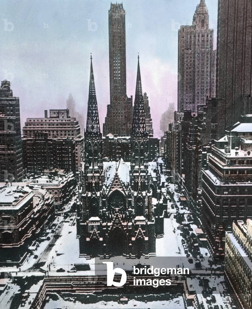 Patrick's Cathedral in New York im Schnee
