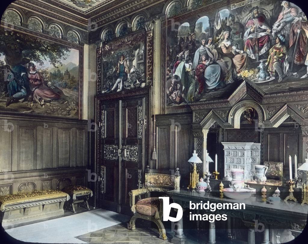 Dressing room of King Louis II at Neuschwanstein castle at Bavaria