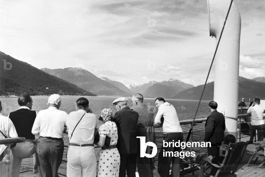 A cruise to Norway, Germany 1930s (b/w photo)