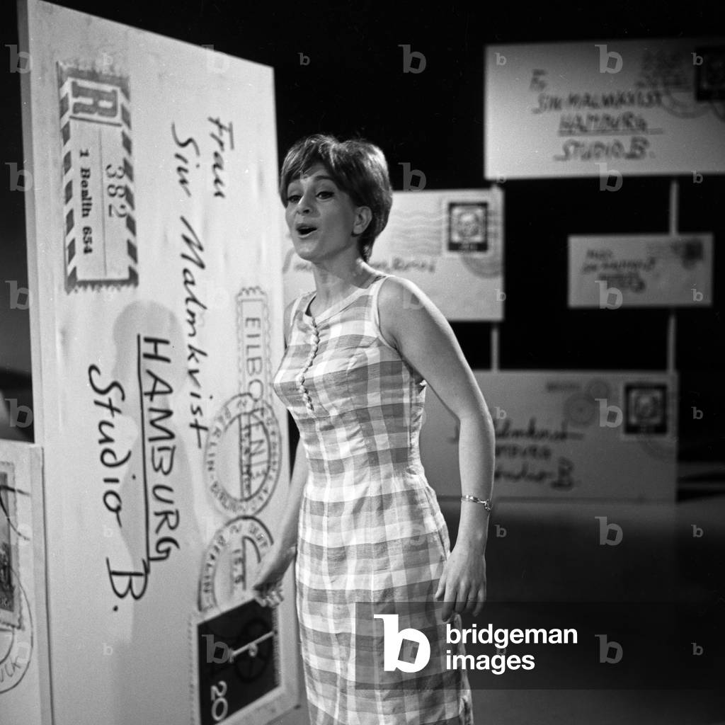 Swedish actress and singer Siw Malmkvist performing at German music TV show 