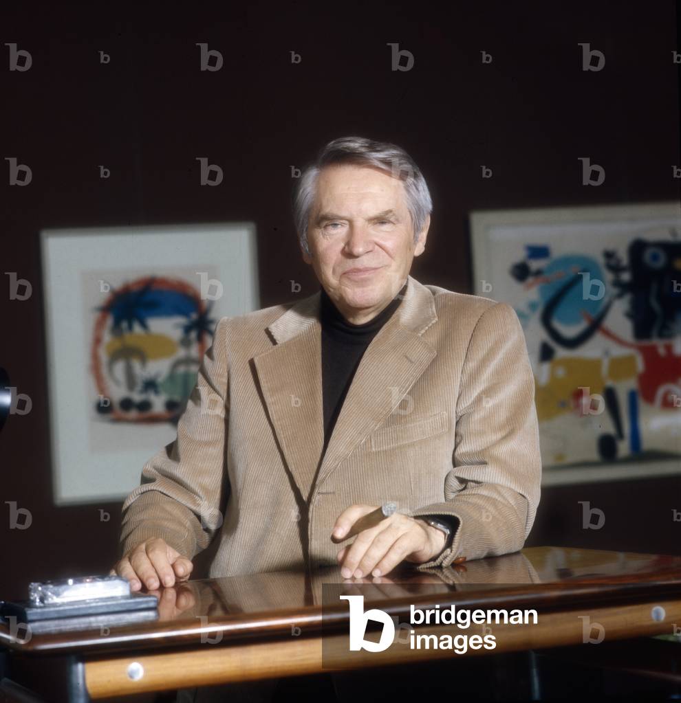 Werner Otto, founder of the catalog company Otto, in his office, beginning 1980s