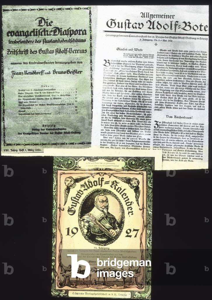 Selected literature and prints of the Gustav Adolf association